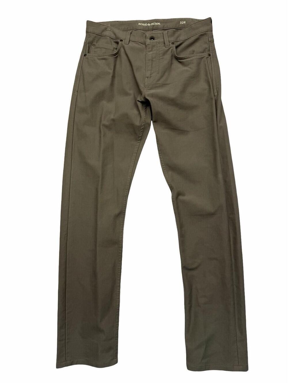Rodd & Gunn Slim Fit Denim Chinos Grey Pebble Size 32 R W | 30 L